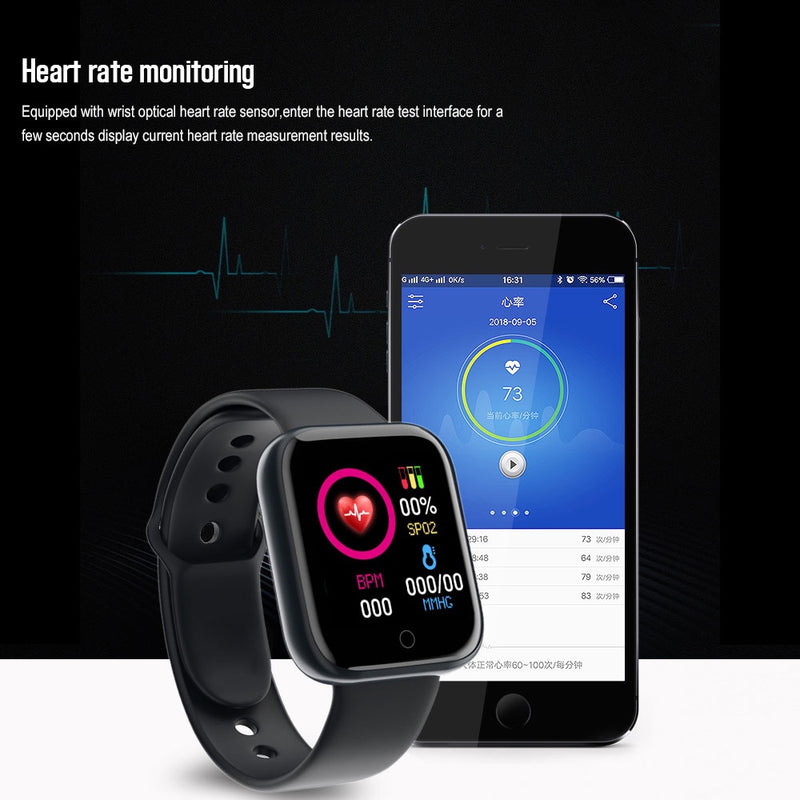 Y68 Smartwatch Relógio Inteligente Adulto Smart Watch Bluetooth